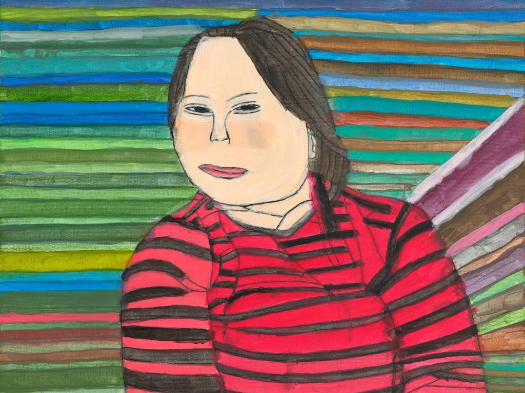 Artista sul-coreana exibe caricaturas na Paulista