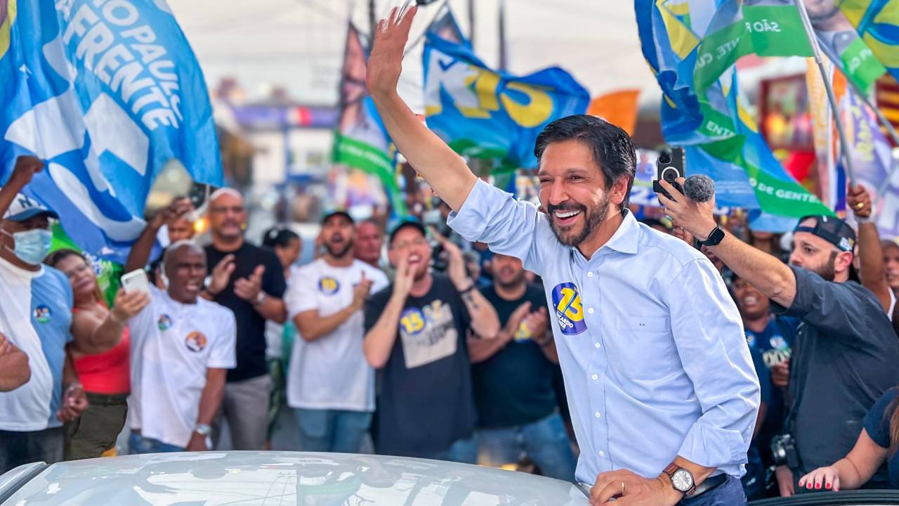 Ricardo Nunes, durante evento de campanha