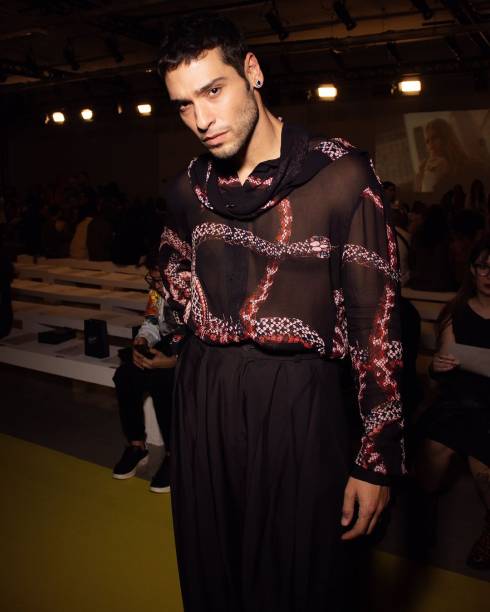 Ator Bruno Fagundes no SPFW