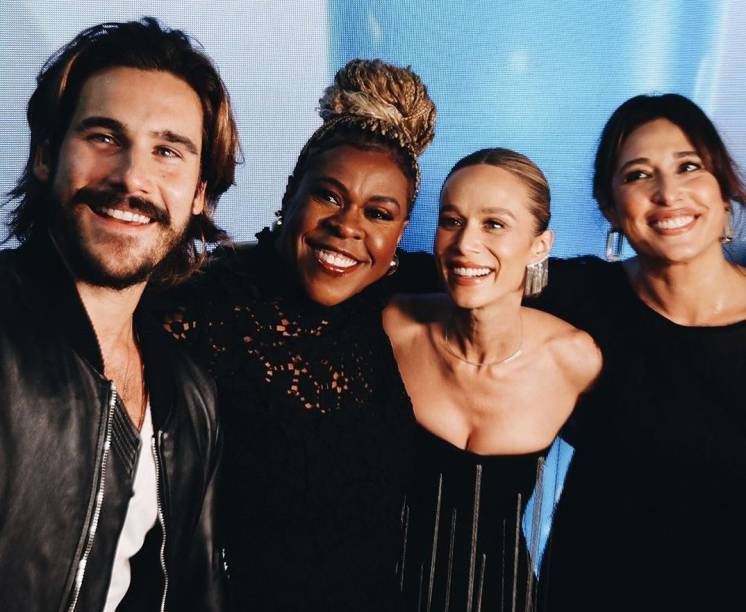 Nicolas Prattes, Cacau Protasio, Mariana Ximenes e Giselle Itié na SPFW