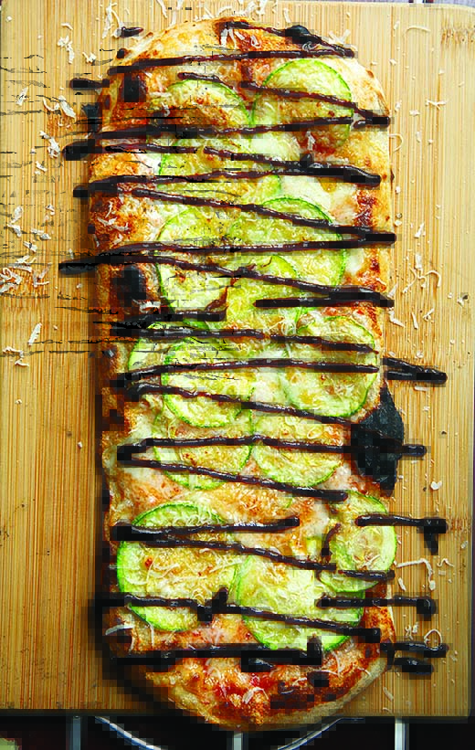 Cannoleria do Bixiga: pizza individual de abobrinha