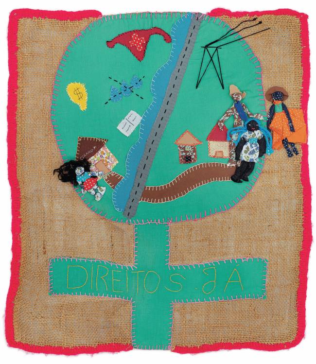 Coletivo Nacional de Mulheres do MAB, Direitos Já!, 2014. Foto_ Filipe Berndt movimentos-mulheres-atingidas-por-barragens-arpillera-direitos-ja