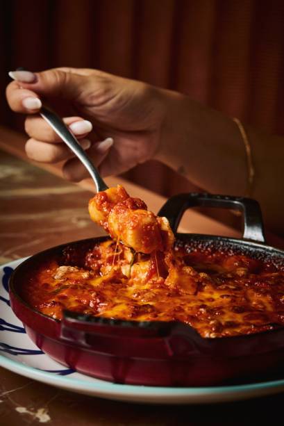 Nhoque à sorrentina: uma das opções no menu Nhoque à sorrentina: uma das opções no menu