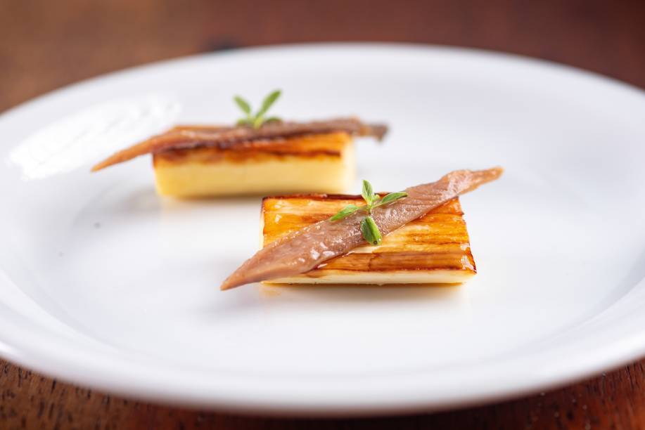 Canapé de palmito e anchova: no Jiboia