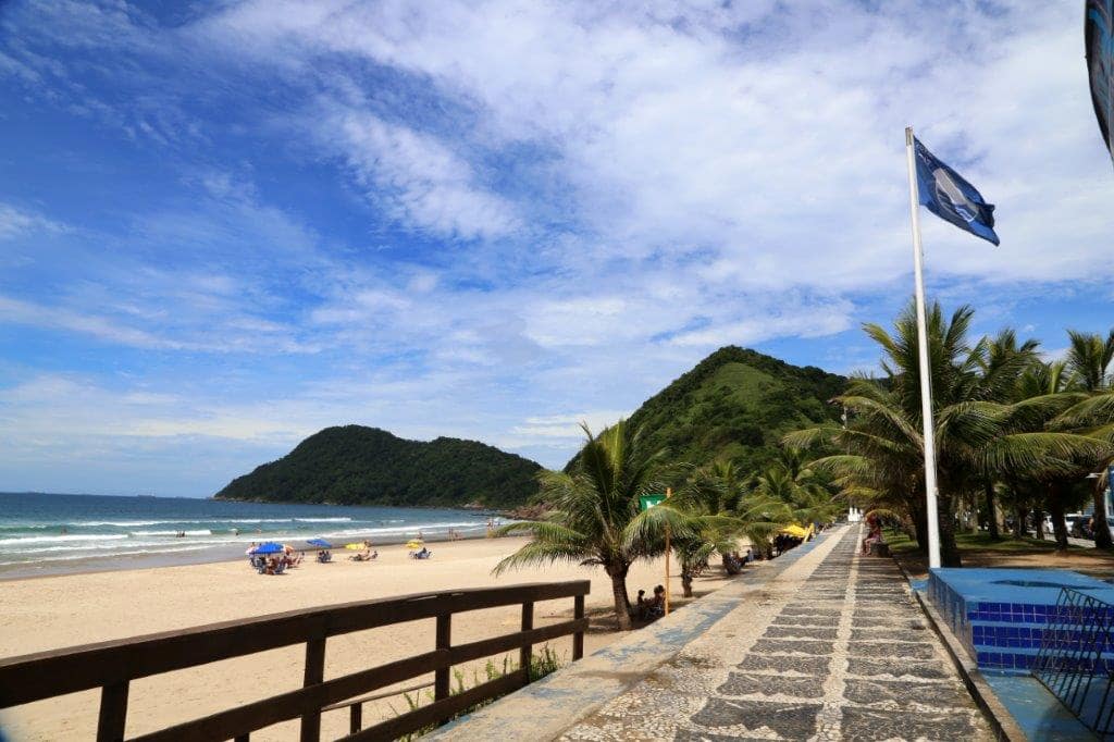 Praia do Tombo, no Guarujá