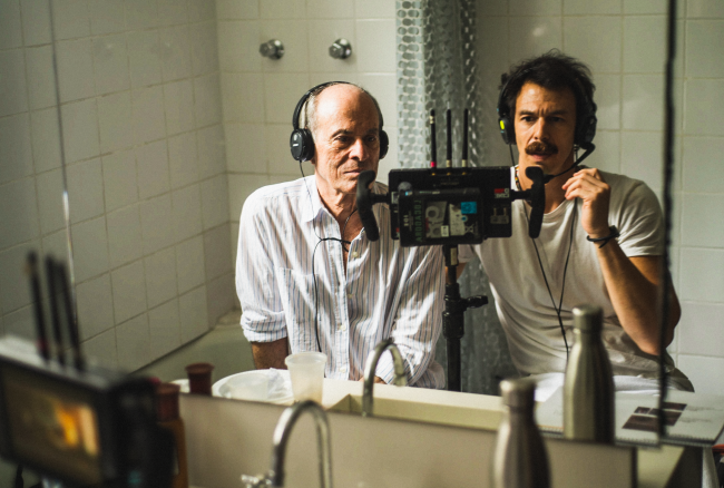 esmir_ney_set5 Ney Matogrosso com o diretor Esmir Filho no set