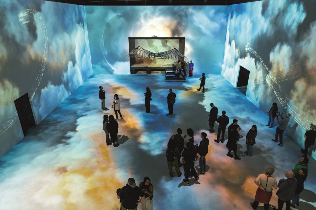 Visual Farm Gymnasium A sala que encerra a exposição: mergulho no universo do gênio renascentista