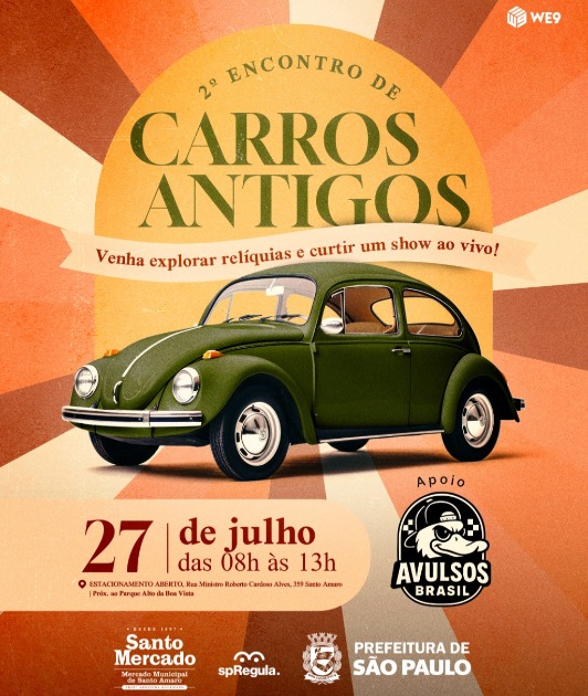 Banner 2° Encontro de Carros Antigos Banner Encontro de Carros Antigos