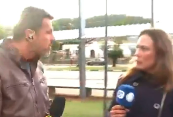 Record e Band se manifestam sobre empurrão de repórter ao vivo; entenda o caso