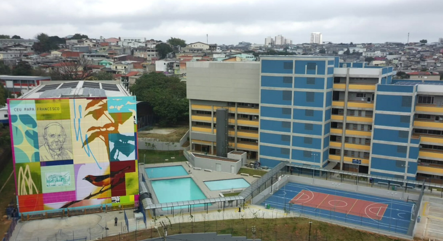 Inaugurado este mês, o CEU Papa Francisco fica localizado em Sapopemba, zona leste de São Paulo