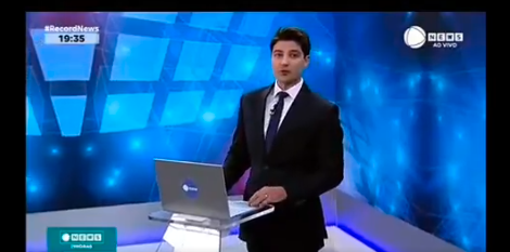 Transmissão da Record News é interrompida por vídeo enigmático