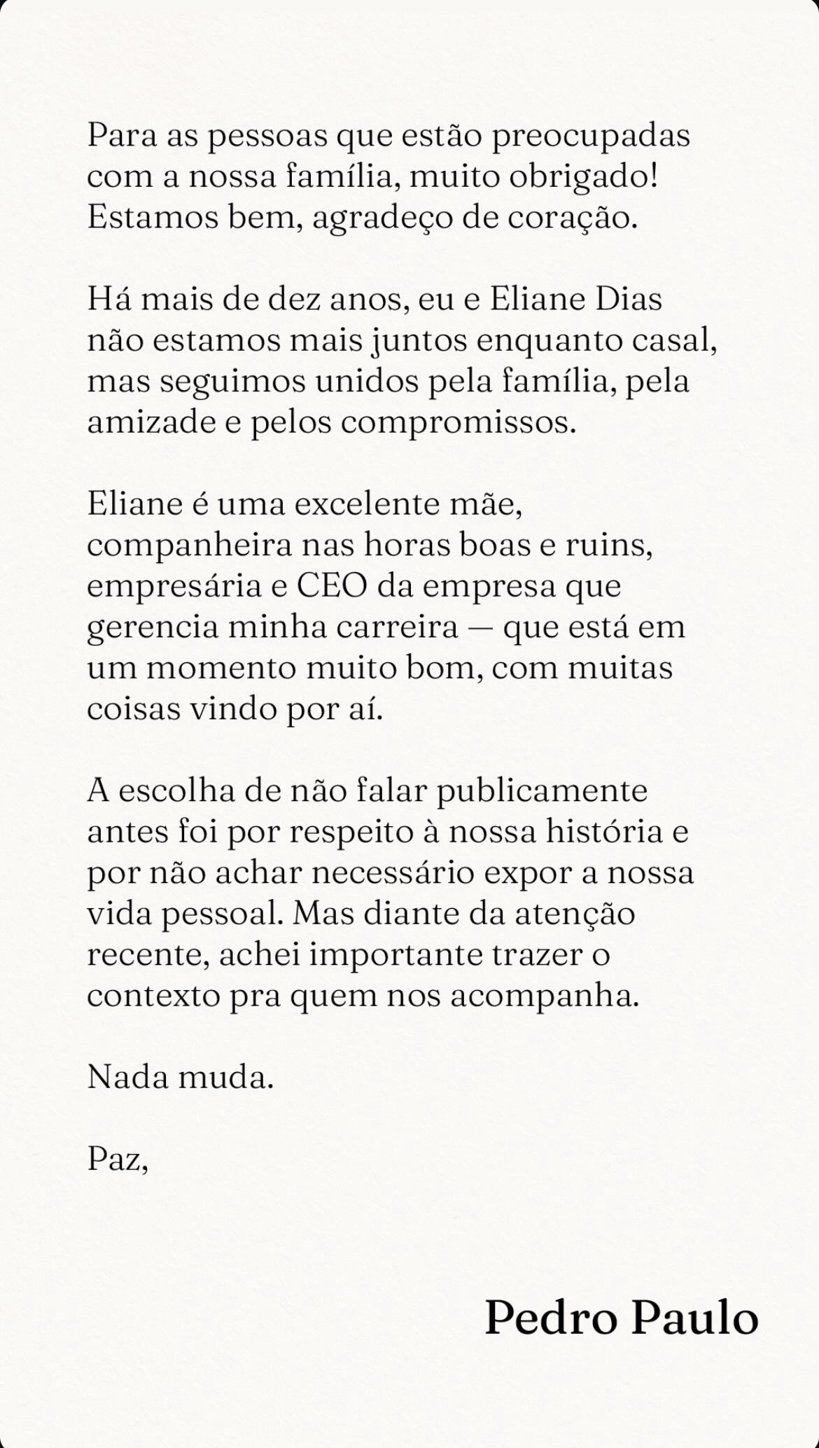 Pronunciamento de Mano Brown: 