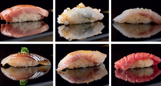 Ryo Gastronomia: sequência de sushis