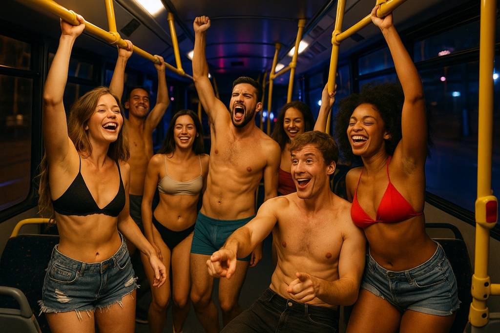 Nu Busão: conheça a balada nudista dentro de ônibus em SP