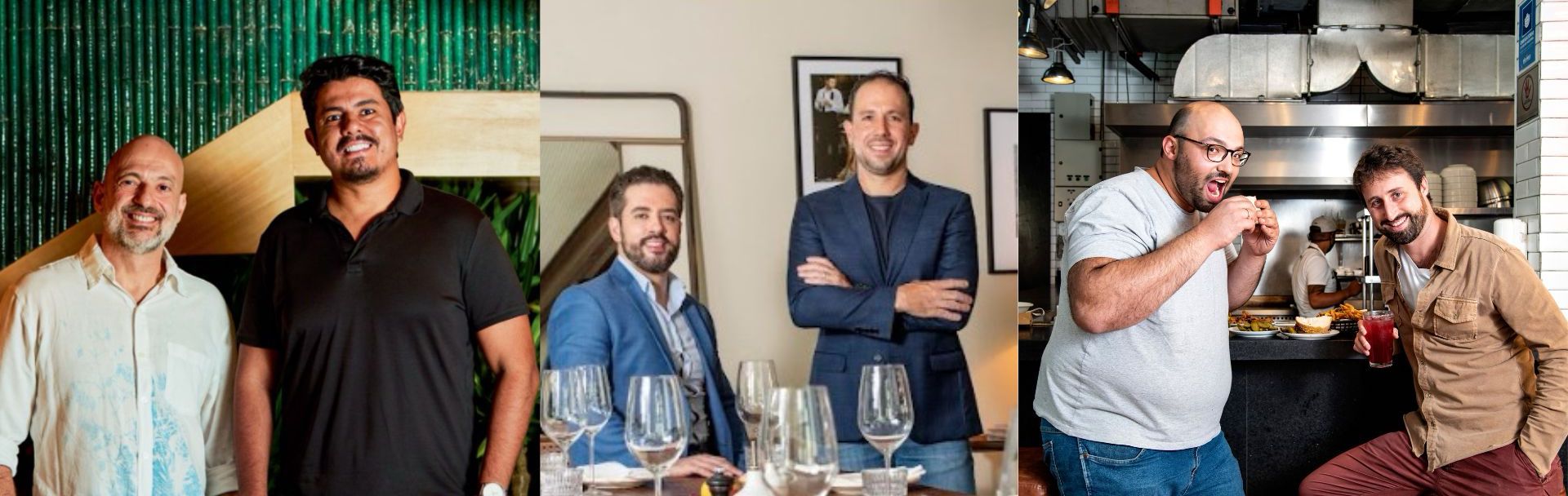 Guilherme Temperani e Fabio Coelho (Vila Med&iacute;), Mario Martins da Costa Jr. e Samuel Rodrigues (Marena Cucina) e Guilherme Temperani e Fabio Coelho (Vila Med&iacute;)