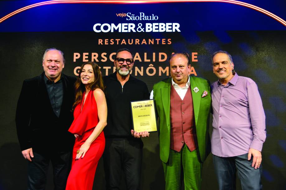 O maestro Roberto Minczuk, a apresentadora Ana Paula Padrão, a Personalidade Gastronômica Erick Jacquin e o editor-executivo Arnaldo Lorençato