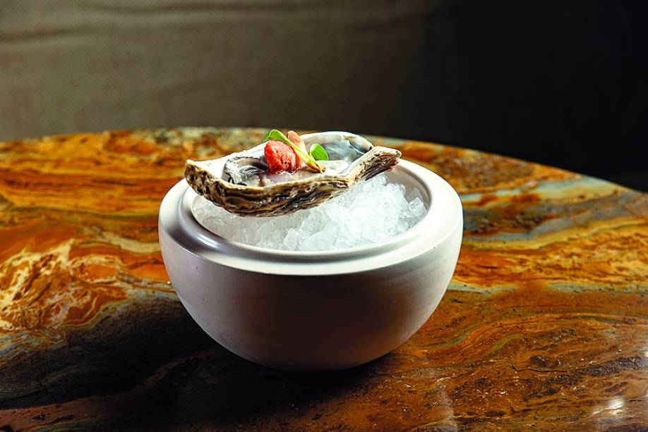 Vila Medí: ostra com sorbet de gochujang