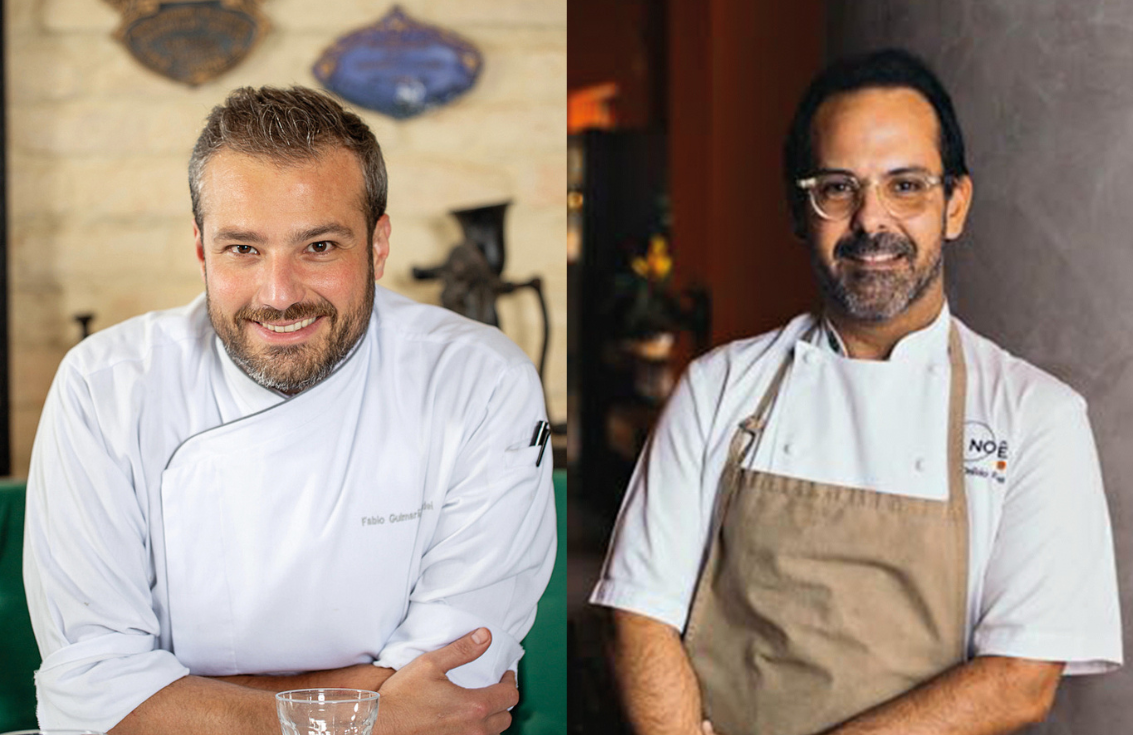 Fábio Pinda e Onildo Rocha (ao lado): jantar na sala de eventos do Chez Claude
