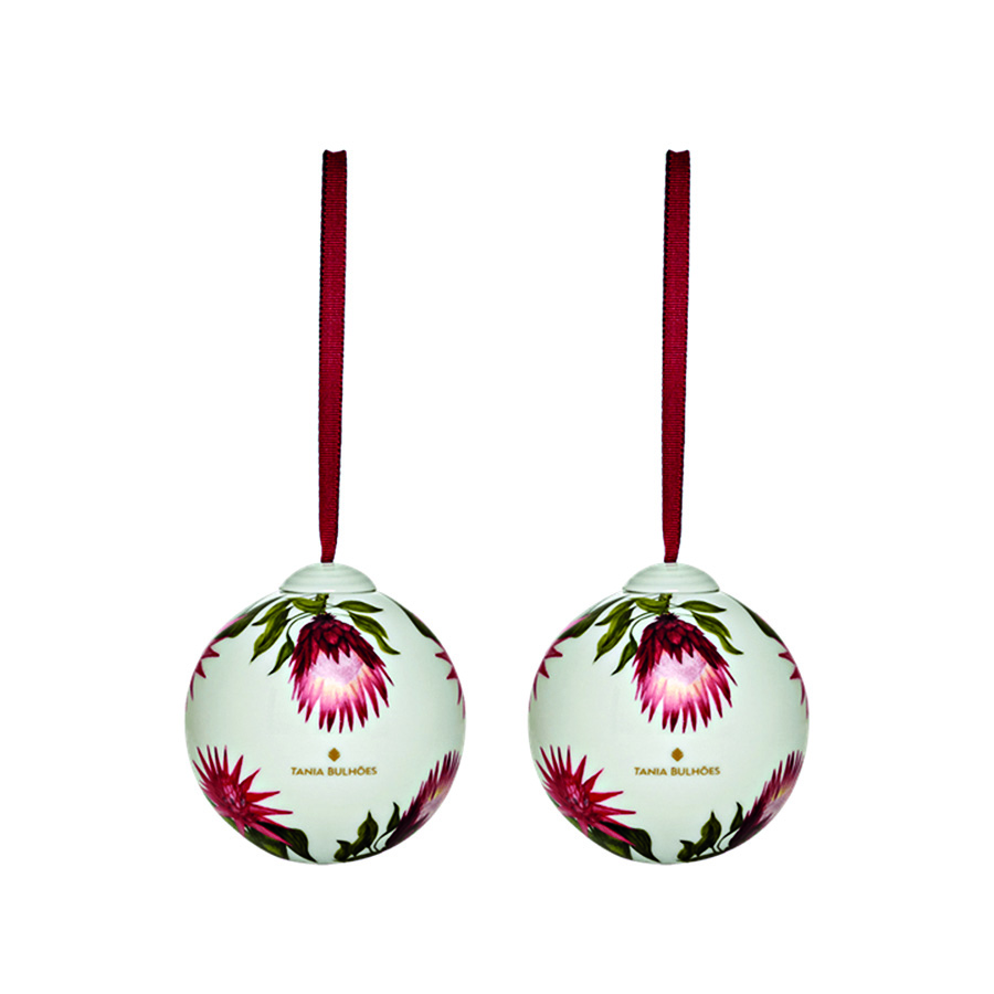 Set Bolas de Natal Botânica 2 Peças