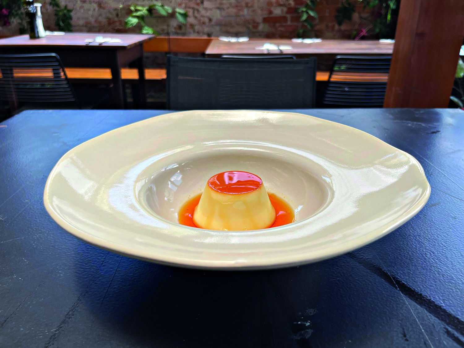 Sobremesa: flan de queso manchego