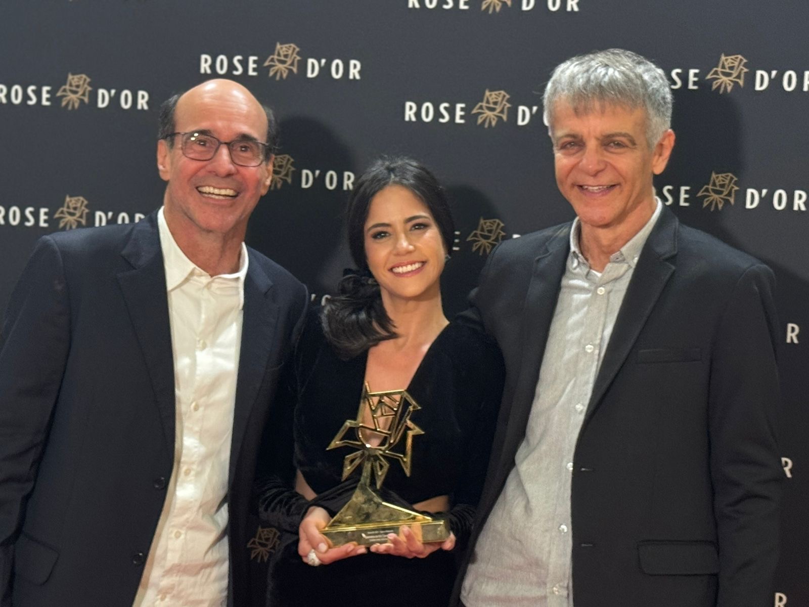 George Moura, Juliana Castro e Sergio Goldernberg em prêmio de Guerreiros do Sol