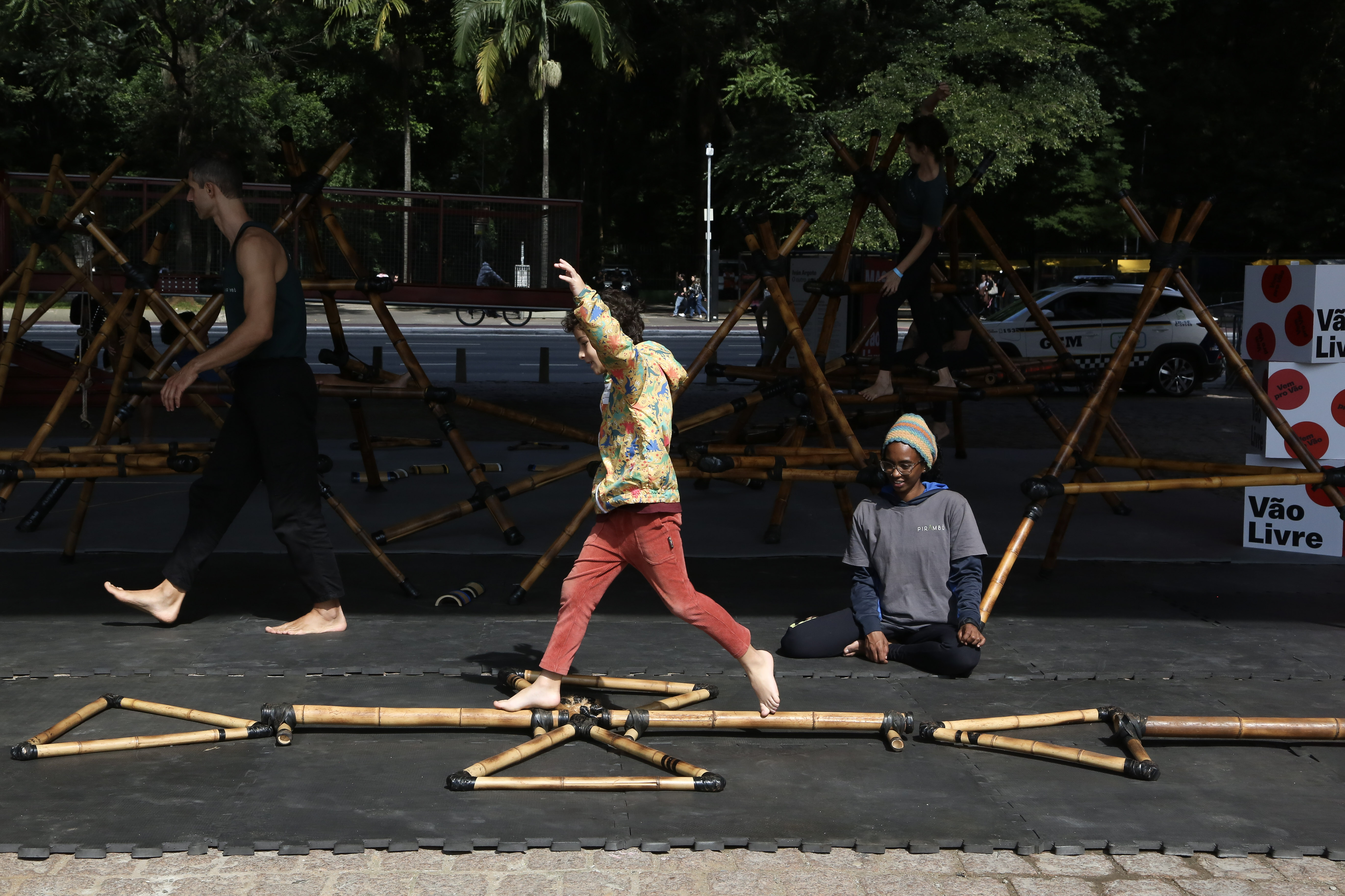 Pirambô no vão do Masp