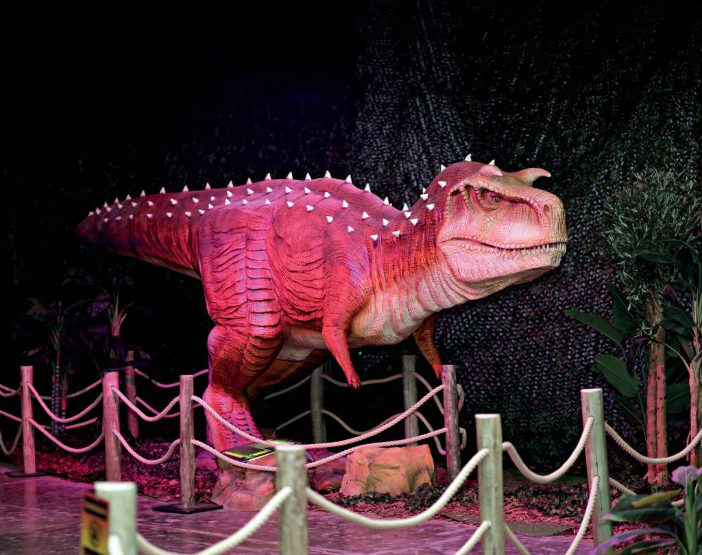 Exposição imersiva de dinossauros ocupa a Oca do Ibirapuera