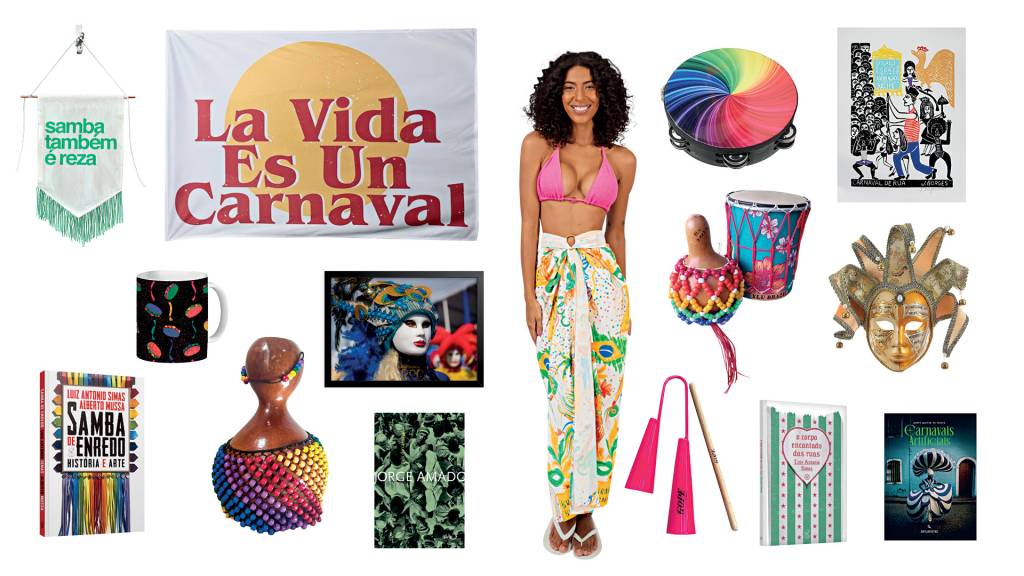 Itens que homenageiam  a temporada de Carnaval