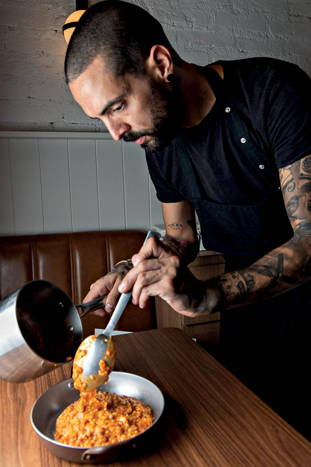 Chef Gustavo S&eacute;rie, do Basq: menu variado depois de temporada italiana