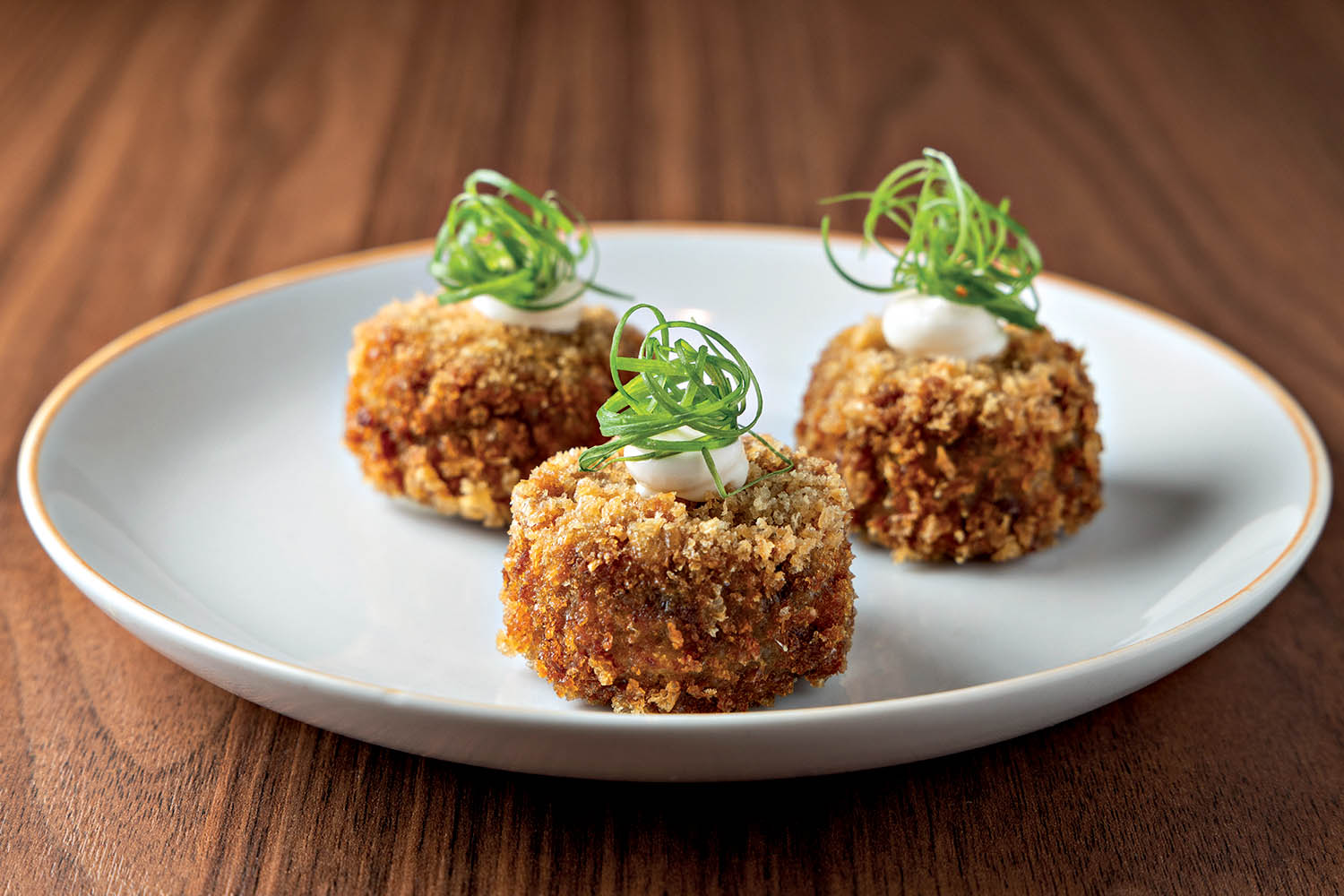 No Basq a croqueta de cocido &eacute; uma das atra&ccedil;&otilde;es do menu
