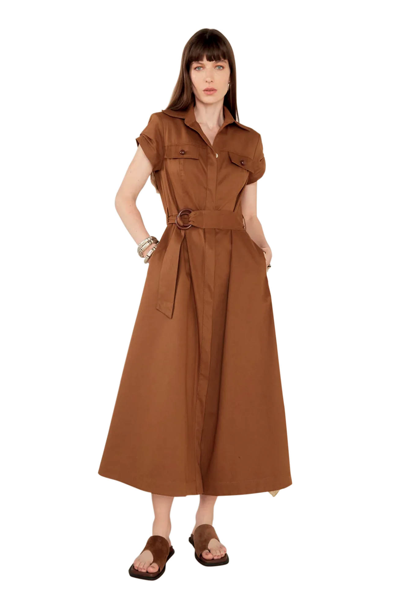 Vestido chemise alfaiataria