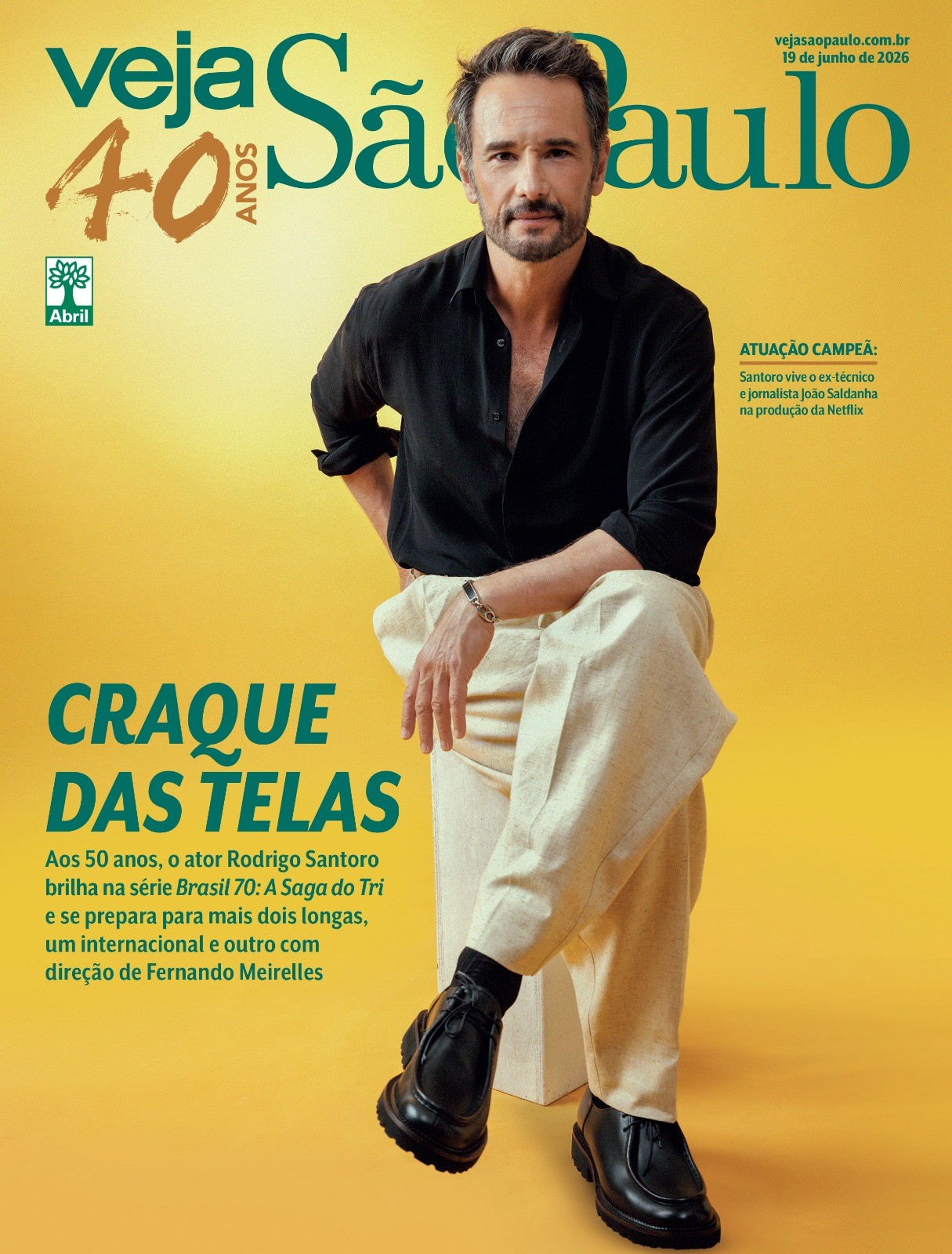 Após ‘Brasil 70’ Rodrigo Santoro está entregue a novos projetos