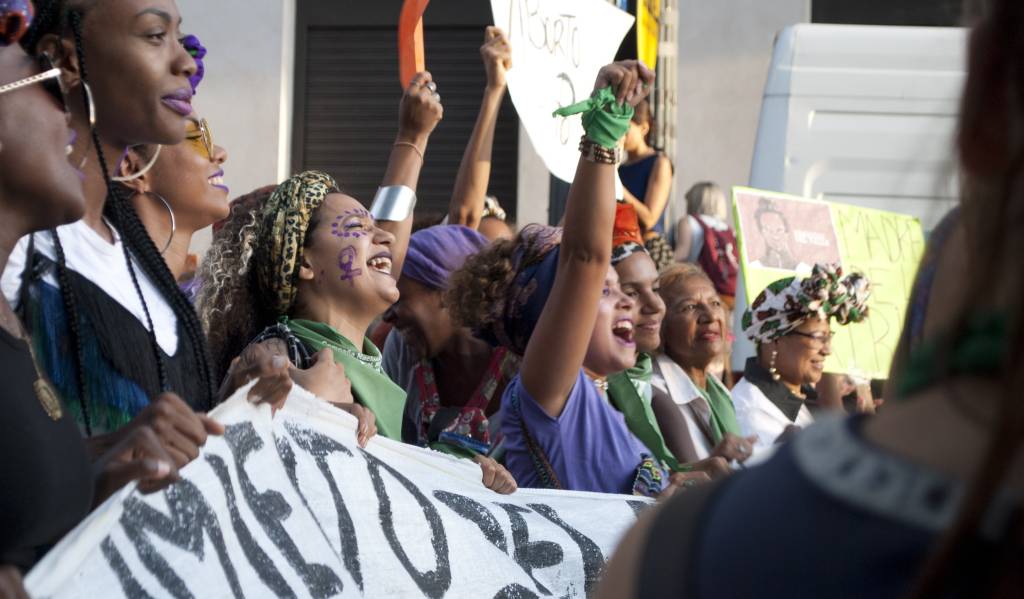 Manifestação no Dia da Mulher em Buenos Aires, em 2018
