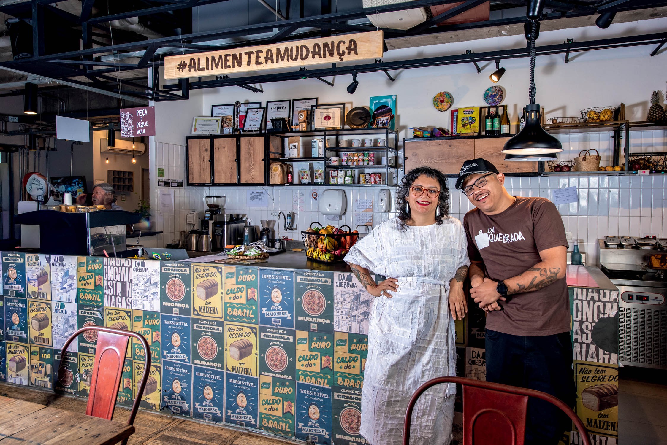 Chef Edson Leite e a pedagoga AdéliaRodrigues: idealizadores do projetos